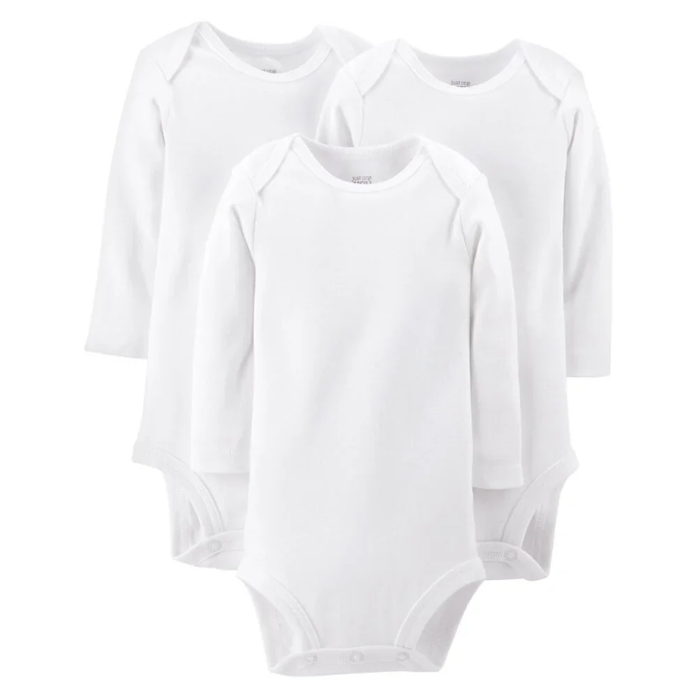 Carter's Just One You Baby Long Sleeve Bodysuit White Set of 6